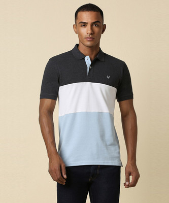 Allen Solly Colorblock Men Polo Neck Multicolor T-Shirt