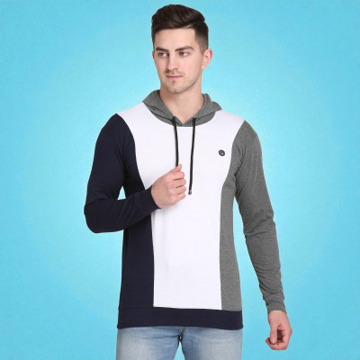 FARICON Colorblock Men Round Neck Multicolor T-Shirt