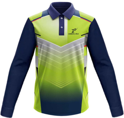 lookswala Printed Men Polo Neck Multicolor T-Shirt