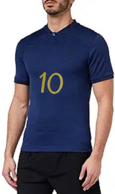 Thiva Printed Men Round Neck Blue T-Shirt