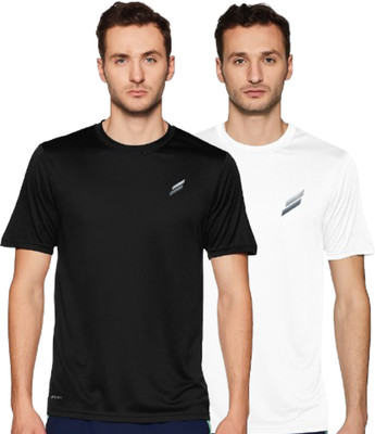 COPEHI Solid Men Crew Neck Black, White T-Shirt