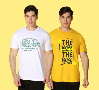 WOOSTRO Typography Men Round Neck Multicolor T-Shirt
