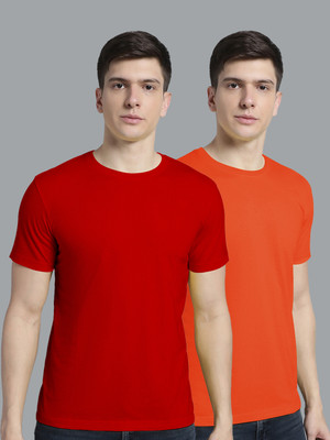 FBAR Solid Men Round Neck Multicolor T-Shirt