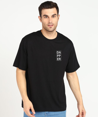 Moda Rapido Printed Men Round Neck Black T-Shirt