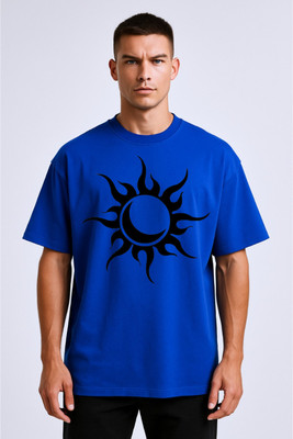 goodsign Printed Men Round Neck Blue T-Shirt