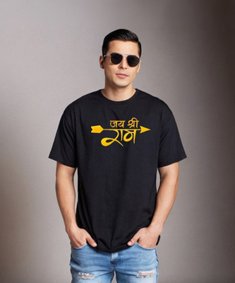Be Crazy Printed Men Round Neck Black T-Shirt