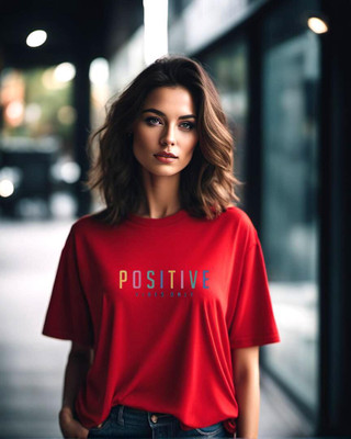 clothee Printed Women Round Neck Red T-Shirt