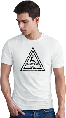 Seek Buy Love Printed Men Round Neck White T-Shirt