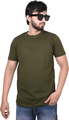 AADAKS SPORTZZ Solid Men Round Neck Green T-Shirt