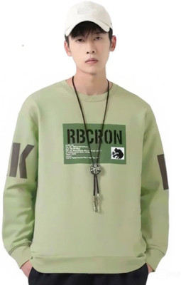 Majexic Printed Men Round Neck Light Green T-Shirt
