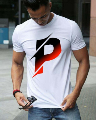 MM FIT Typography Men Round Neck White T-Shirt