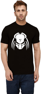 RS Print Printed Men Round Neck Black T-Shirt