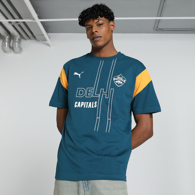 PUMA Printed Men Crew Neck Blue T-Shirt
