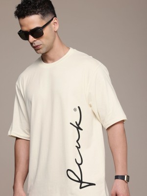 FCUK Printed Men Round Neck White T-Shirt