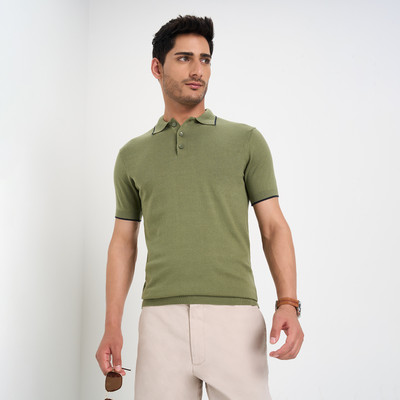 Peregrine by Pantaloons Tie & Dye Men Round Neck Green T-Shirt