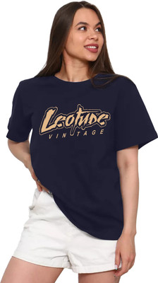 Leotude Printed Women Round Neck Multicolor T-Shirt