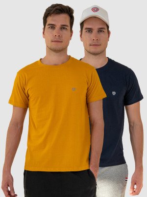 LUX cozi Solid Men Round Neck Multicolor T-Shirt