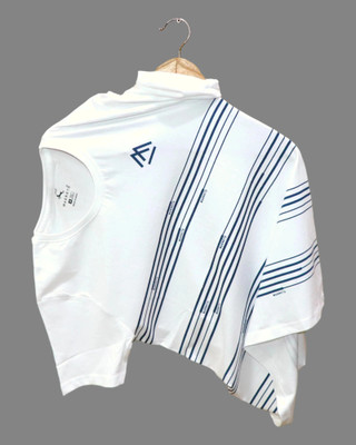 DRIPTHREAD Printed Men Round Neck White T-Shirt