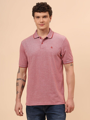 CANTABIL Solid Men Polo Neck Red T-Shirt