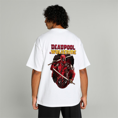 JP Creation Printed Men Round Neck White T-Shirt