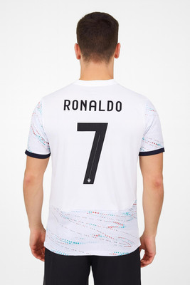 ponss Printed Men Polo Neck White T-Shirt