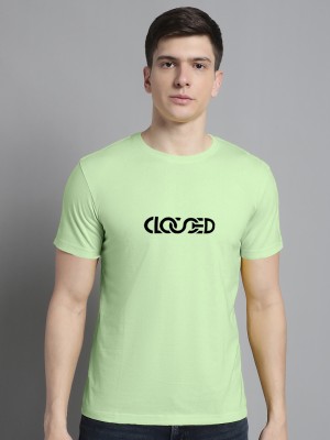 FBAR Typography Men Round Neck Light Green T-Shirt