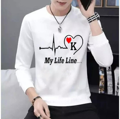EAZYTEK Printed Men Round Neck White T-Shirt