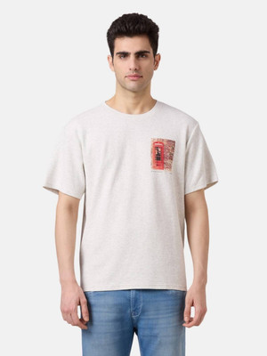 Pepe Jeans Graphic Print Men Round Neck White T-Shirt