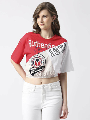 Pepe Jeans Graphic Print Women Crew Neck White T-Shirt