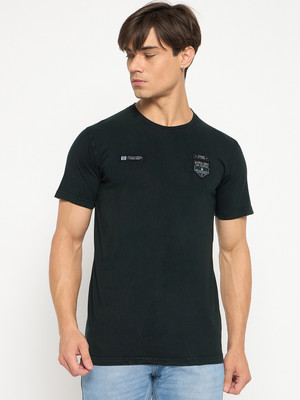 DUKE Solid Men Round Neck Green T-Shirt