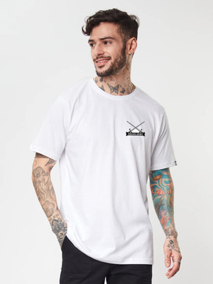 hrte Graphic Print Men Round Neck White T-Shirt