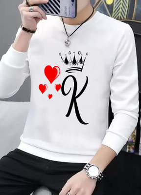 BQF Printed Men Round Neck White T-Shirt