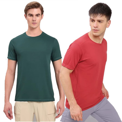 Jangoboy Solid Men Round Neck Multicolor T-Shirt