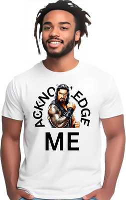 Ashu Fashions Graphic Print Men Round Neck White T-Shirt