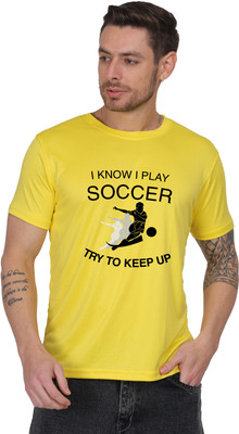 SaurabhEcomX Printed Men Round Neck Yellow T-Shirt