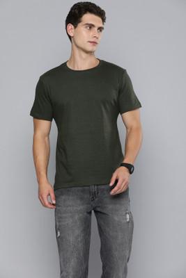 METRONAUT Solid Men Round Neck Green T-Shirt