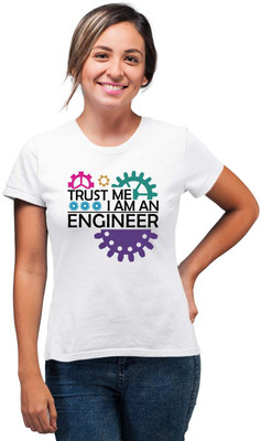 SmarTee Street Graphic Print Women Round Neck White T-Shirt