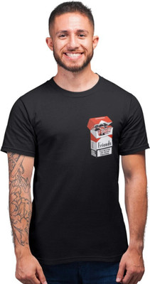 LIVE BINDAS Printed Men Round Neck Black T-Shirt