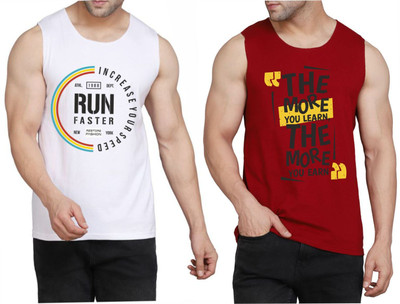 Restore Printed Men Scoop Neck White, Maroon, Multicolor T-Shirt