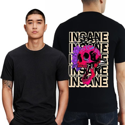 Gen C Hub Printed Men Round Neck Black T-Shirt