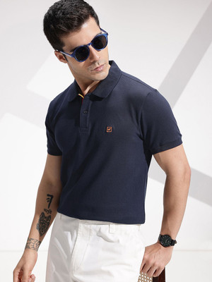 INVICTUS Solid Men Polo Neck White T-Shirt