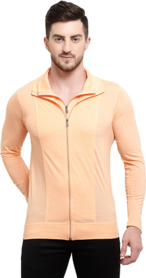 Adorbs Trend Solid Men Polo Neck Beige T-Shirt