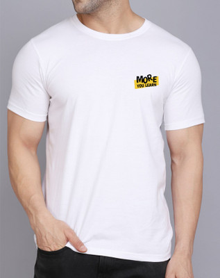 WOOSTRO Printed, Typography Men Round Neck White T-Shirt