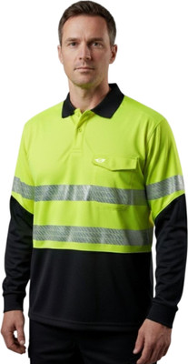 Club Twenty One Solid Men Polo Neck Yellow, Black T-Shirt