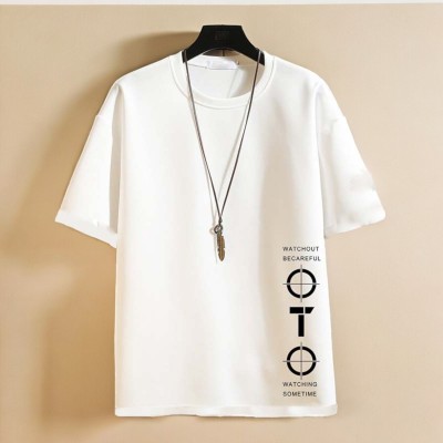 GLOBAL NOMAD Graphic Print Men Round Neck White T-Shirt