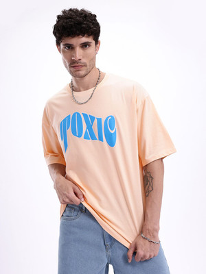 Kook N Keech Printed Men Round Neck Orange T-Shirt