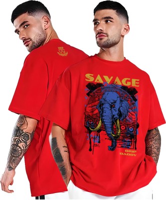 Dripculture Graphic Print, Printed Men Round Neck Red T-Shirt