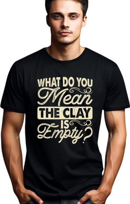 Seek Buy Love Printed Men Round Neck Black T-Shirt