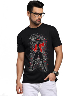 BROTEES Printed, Typography Men Round Neck Black T-Shirt