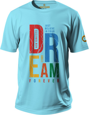 Enciger Typography Men Round Neck Multicolor T-Shirt